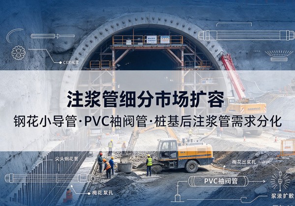 红原注浆管细分市场扩容，隧道钢花小导管、PVC 袖阀管、桩基后注浆管需求分化